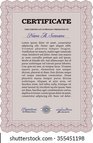 Vector certificate template.Modern design. With quality background. 