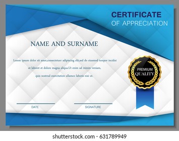 Vector certificate template.Modern diploma design.