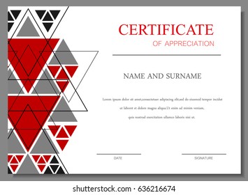 Vector certificate template.Modern diploma design.