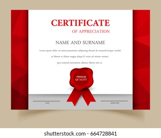 Vector certificate template.Modern diploma design.