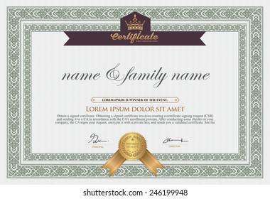 Vector certificate template-vector 