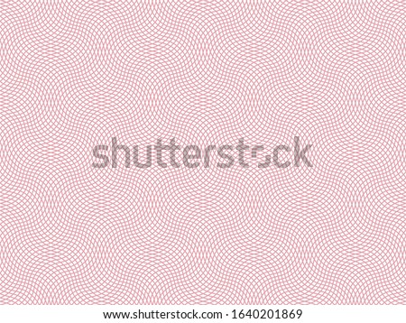 Vector certificate texture. Seamless geometric banknote pattern.