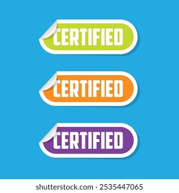 Vector Certified Folded Paper Labels