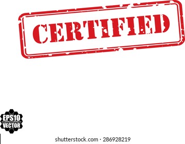 Vector certified stamp.