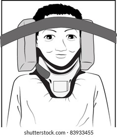 vector Cervical spine immobilization
