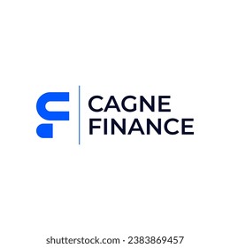 VECTOR CF LETTER MONOGRAM FINANCE GRAPHIC CHART LOGO VECTOR ICON ILLUSTRATION