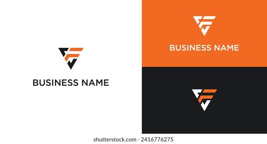 Vector cf logo monogram simple and modern