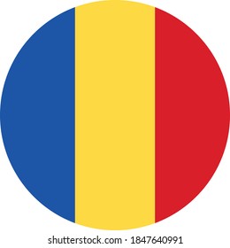 Vector - chad Flag Button Icon