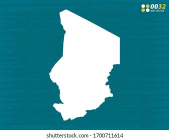 Vector of Chad map on dark background.