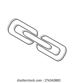 Vector chain or link icon  with shadow