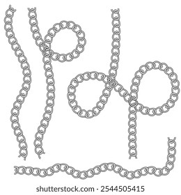 Vector chain pattern. Fabric chain background.