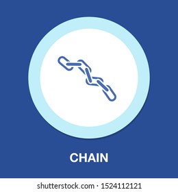 vector chain symbol - connection icon, internet security object