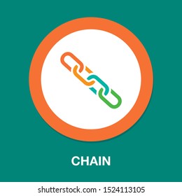 vector chain symbol - connection icon, internet security object