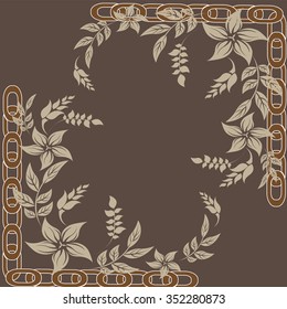  Vector chainge flower floral frame - Illustration decor 