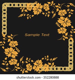  Vector chainge flower floral frame - Illustration decor 