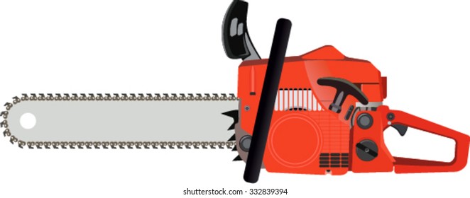 Vector Chainsaw Isolated