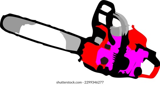 vector chainsaw, wood cutting machine