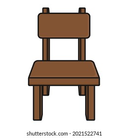 vector chair flat icon illustration