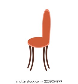 Vector chair profile view isolated
