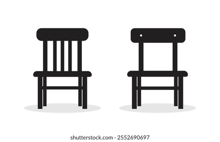 Vector Chair Silhouette Icon Set