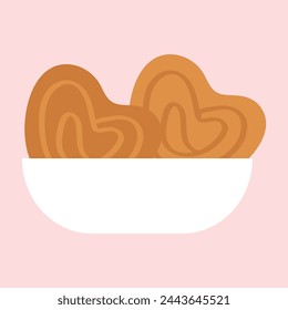 Vector chakli es un producto hecho de masa frita tradicional aperitivo sabroso de la India.