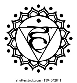 vector chakra symbol mandala vibration religion awareness divine