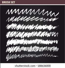 Vector. chalk brushes
