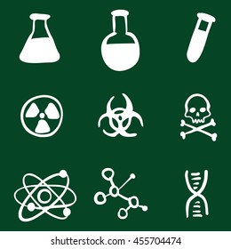 Vector Chalk  Doodle Chemistry Icons Set