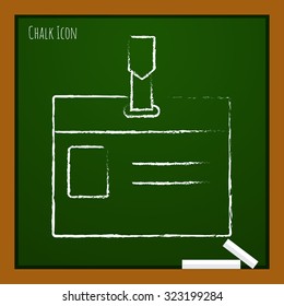 Vector chalk drawn doodle badge icon on school board 