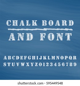 Vector Chalk Font  and Chalk Board.