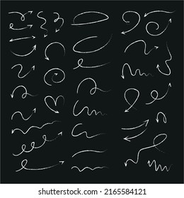 Vector chalk hand drawn doodles