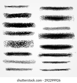vector chalk lines or brushes. Vector design elements.