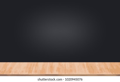 Vector chalk rubbed out on blackboard with wooden frame, Texture for add text or graphic design, Education office or school concepts.
