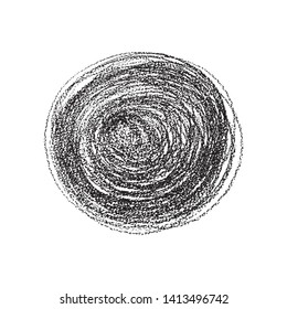 Vector chalk scribble texture. Hand drawn blot is isolated on white background. Vector illustration can be used for sale, banner, card, poster, invitation, brochure, flyer, logo. EPS10