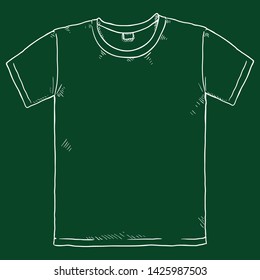 Vector Chalk Sketch Illustration - Basic T Shirt