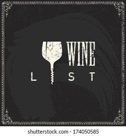 vector chalk wine painting on blackboard background map classic room vines climber bar vine background scene food cafe dining old sign elderly fancy heart vintage art classical luxurious mature chalkb