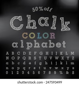 Vector Chalkboard Alphabet