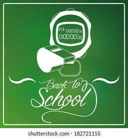 Vector Chalkboard Background With A Drawing Of A Whistle And A Timer
