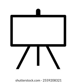 vector chalkboard with easel on white background