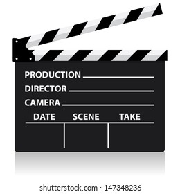 Vector Chalkboard Movie Director Slate