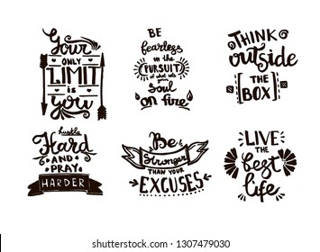 Vector Chalkboard phrase handwriting monogram calligraphy. Black and white engraved ink art. Hand lettering graphic desing. Isolated quotes illustration element.
