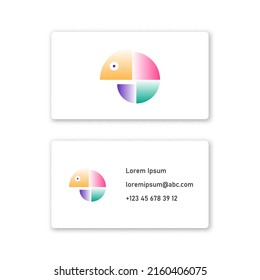Vector chameleon in gradient style