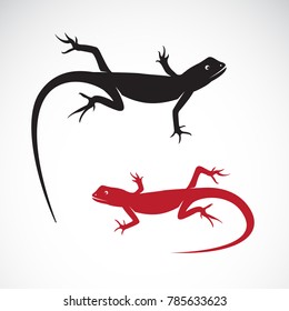 Vector of a chameleon on white background. Reptile. Animals. Easy editable layered vector illustration.