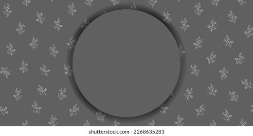 Vector. Chamomile flower background, copy space for text. Horizontal monochrome template for card, wedding invitation, party invitation, flyer, cover, brochur, social network. Hand-drawn sketch.