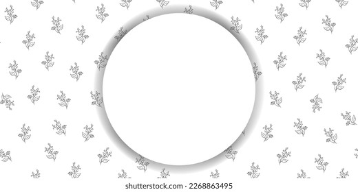 Vector. Fondo de la flor Chamomile, espacio de copia para texto. Plantilla monocroma horizontal para tarjeta, invitación a boda, invitación a fiesta, volante, portada, folleto, red social. Esbozo dibujado a mano.