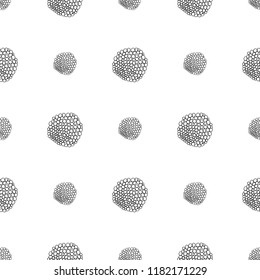 Vector chamomile seamless pattern on transparent background.