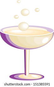 Vector champagne glass