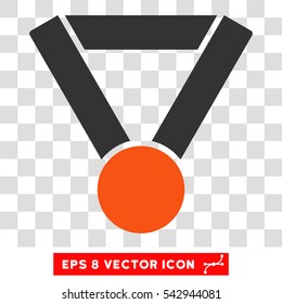 Vector Champion Award EPS vector icon. Illustration style is flat iconic bicolor orange and gray symbol on a transparent background.