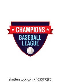 Vector Champions Baseball League Crest