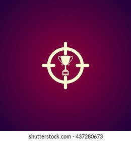 Vector champions cup icon. Flat design style eps 10